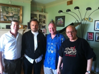 David Hansen, Franco Nero, Chris Sharkey, Lino Patruno (rehearsal for JazzFest) 2011