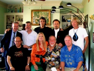 Franco Nero, Lino Patruno, Mauro Carpi, and Garden District Band David Hansen, Tom Hook, Chris Sharkey, Craig Klein, Rehearsal for JazzFest New Orleans