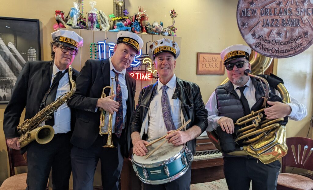 Jazz Brunch Quartet New Orleans Spice – Strolling Travelling Stationary 504-5b New Orleans Jazz - The New Orleans Spice Jazz Brunch Quartet