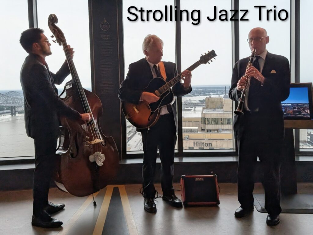 Jazz Brunch Trio New Orleans Spice – Strolling Travelling Stationary 504-2a New Orleans Jazz - The New Orleans Spice Jazz Brunch Trio
