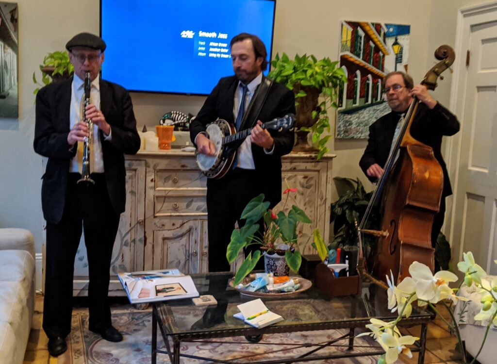 Jazz Brunch Trio New Orleans Spice – Strolling Travelling Stationary 504-4 New Orleans Jazz - The New Orleans Spice Jazz Brunch Trio